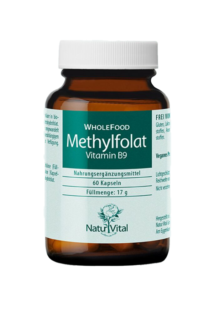 Methylfolat Vitamin B9  WHOLEFOOD, 60 VegiKaps Methylfolat Vitamin B9  WHOLEFOOD, 60 VegiKaps