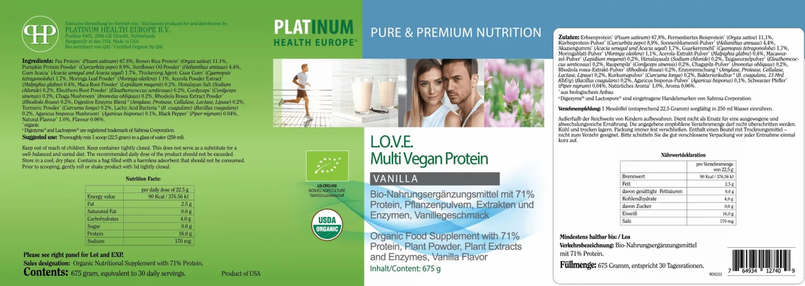 L.O.V.E. Multi Vegan Protein Vanilla  (BIO)