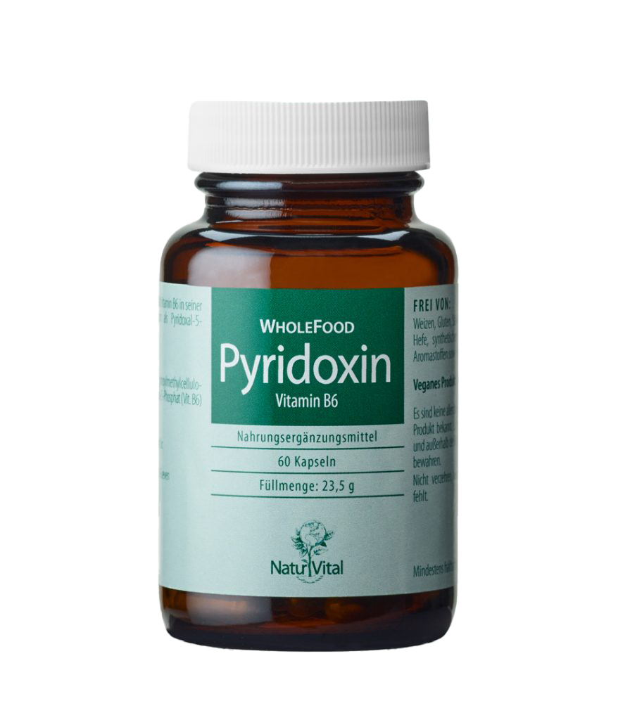 Pyridoxin WholeFood (Vitamin B6), 60 Vegikaps.