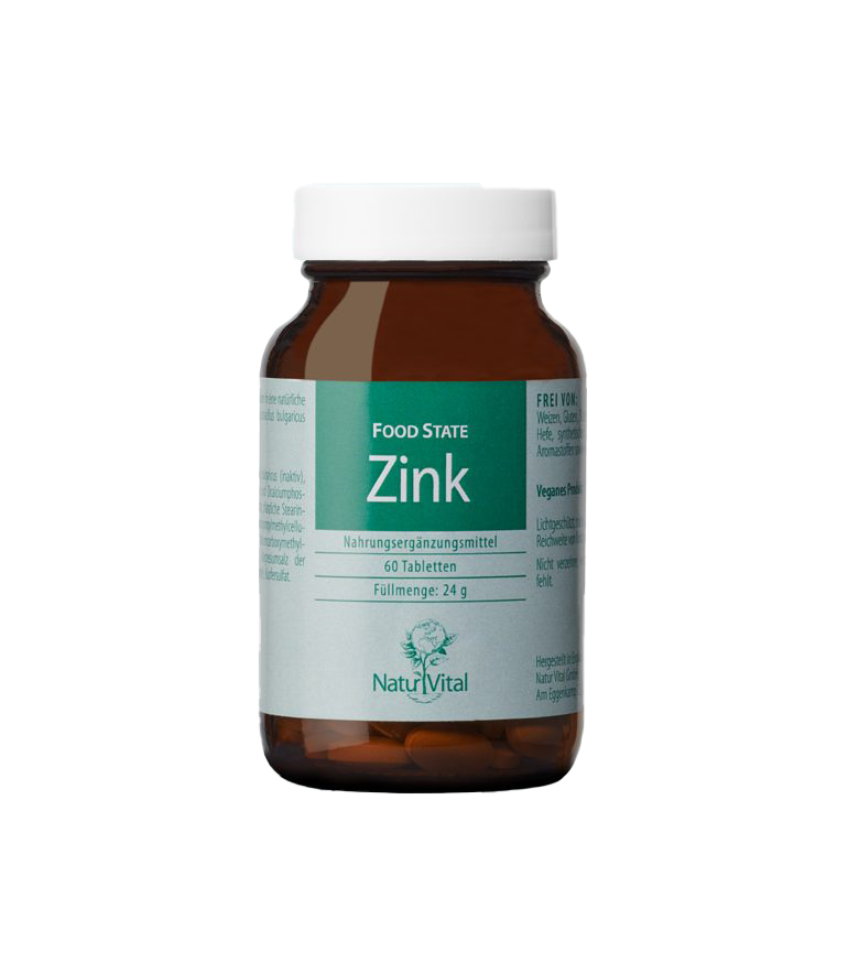 Zink, 60 Tbl.  FOOD STATE